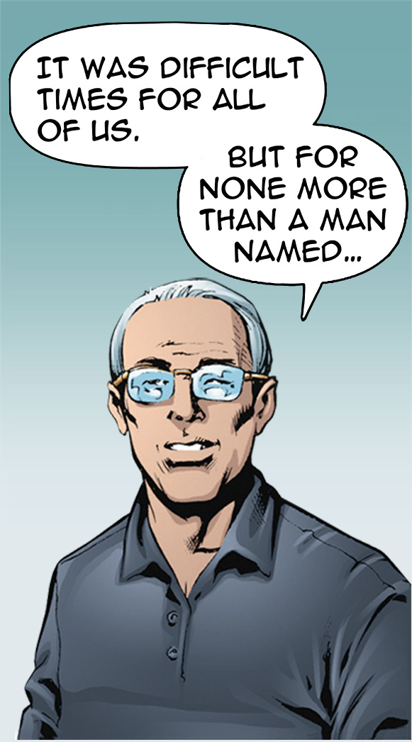Close-up of older man saying times were difficult.