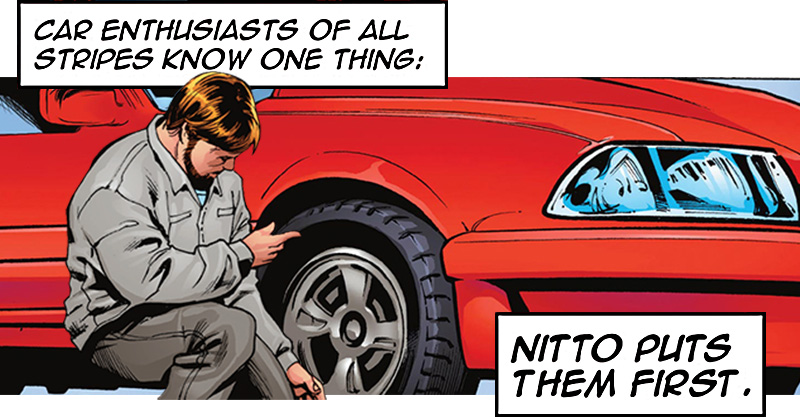 Narration says Nitto puts car enthusiasts first.